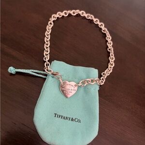 Tiffany & Co. Silver Heart Tag 15” Necklace